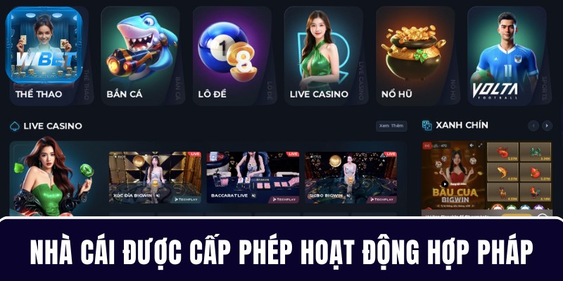 Nhà cái được cấp phép hoạt động hợp pháp