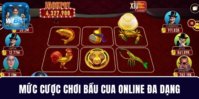 Tùy chỉnh mức cược linh hoạt, trải nghiệm Bầu Cua online thú vị tại WIBET